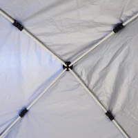 Outsunny 10' x 10' Easy Set Pop Up Canopy Tent Cover with Slanted Legs and Carrying Bag - Blue(m-7)