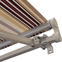 Outsunny 10'x8' Retractable Awning - Multi-Use Sun Shade for Outdoor Patio, UV Protection & Easy Manual Crank, Versatile Design for Deck & Yard(m-6)