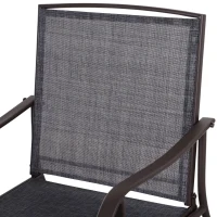 Outsunny 3-Piece Outdoor Rocking Chair and Table Set, Sling Fabric Glider for Patio, Garden Relaxation(m-11)