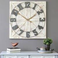 Stratton Rustic Farmhouse Wall Clock(m-2)