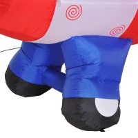 HomCom 8' Outdoor Animated Christmas Inflatable Pilot Santa in Propeller Plane(m-11)