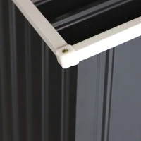 Outsunny 11.15"W x 12.5"D Metal Outdoor Utility Storage Tool Shed Kit Backyard Garden  - Grey(m-11)