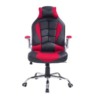 HomCom High Back Racing Style Ergonomic Gaming Chair With Armrest, Lumbar And Head Support - Red / Black(m-8)
