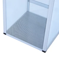 Pawhut 16.5”L x 16.5”W x 26”H Fresh Air Screen Habitat for Reptiles - Silver(m-5)