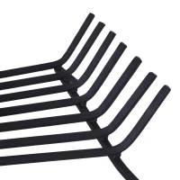 Outsunny Firewood Log Grate for Indoor Wood Burning Fireplace  Steel  7-Bar  21" L(m-8)