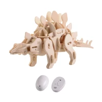Qaba Robotic 3D Wooden Dinosaur Puzzle - Stegosaurus(m-1)