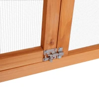 PawHut Deluxe Backyard Wood Poultry Chicken Coop Hen House Hutch Nesting Box w/Wheels - Wood(m-9)