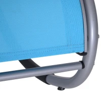 Outsunny Zero Gravity Rocking Lounge Sling Reclining Chair with Padded Headrest - Blue(m-13)