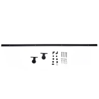 HomCom 6' Modern Interior Sliding Barn Door Hardware Kit - Black Carbon Steel(m-1)