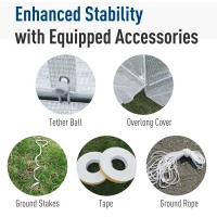 Outsunny 20x10x7ft Walk-in Outdoor Tunnel Greenhouse Portable Backyard Plant Growth Shed Warm House - White(m-7)