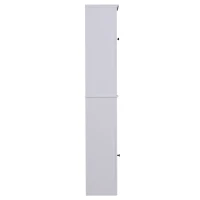 Open Box HomCom 67" Wood Free Standing Bathroom Linen Tower Storage Cabinet - White(m-8)