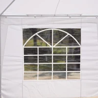 Outsunny 29' x 20' Large 10-Wall Social Event Wedding Reception Castle Gazebo Canopy Tent - White(m-9)