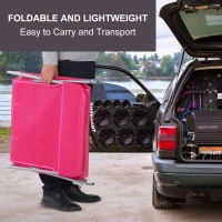 Outsunny Mesh Reclining Lounge Chair Lightweight & Portable Outdoor Chair, Pink, Ultimate Comfort for Patio & Beach(m-5)