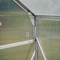 Outsunny Aluminum 4.25' L x 6.25'W x 7.2'H Polycarbonate Portable Walk-In Garden Greenhouse(m-12)