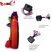 COMIN Halloween Yard Decorations 10 Foot Tall Frankenstein & Pumpkin Inflatable Arch(m-7)