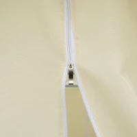 Outsunny 13" x 10" Outdoor Patio Gazebo 2-Tier Roof Pavilion Canopy Tent Steel with Curtains - Cream(m-11)