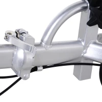 HOMCOM Knee Scooter with Basket Storage Walker Mobility During Medical Rehabilitation & Injury Folding for Transport - Silver(m-10)