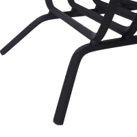 Outsunny Firewood Log Grate for Indoor Wood Burning Fireplace  Steel  7-Bar  21" L(m-9)