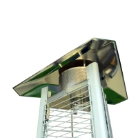 Outsunny 90" Stainless Steel Pyramid Patio Heater with Wheels(m-10)