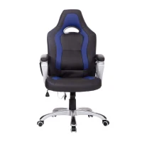 HomCom High Back Racing Style Massage Ergonomic Gaming Chair - Blue / Black(m-2)