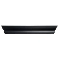 HomCom 24” 2 Piece Modern Floating Shelf Wall Mount Bookshelf - Black(m-5)