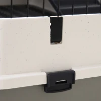 PawHut 43"H Ferret House Habitat Small Animal Hutch - Black and White(m-15)