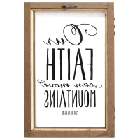 Stratton Our Faith Can Move Mountains Printed Glass Decor(m-5)