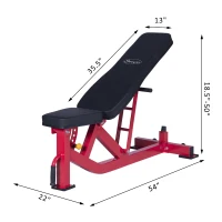 Soozier Ten-Position Adjustable Home Fitness Upper Body Weight Bench(m-3)