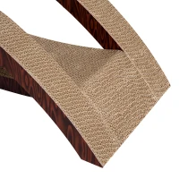 PawHut Arch Bridge Style Cat Scratcher Lounge Corrugated Cardboard Bed Play Toy(m-7)
