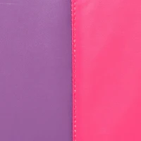 Soozier 8' x 4' x 2" PU Leather Folding Gymnastics / Martial Arts Tumbling Mat - Pink / Purple(m-7)