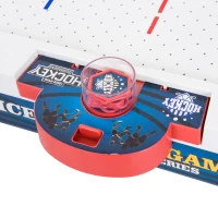 Soozier 40" Mini Ice Hockey Table Tabletop Game for Kids Sportcraft Air Hockey Table - White/Blue(m-5)