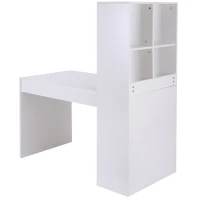 Vinsetto 57" Modern Space Saving Home Office Work Table Computer Desk and Bookcase Combo - White(m-7)