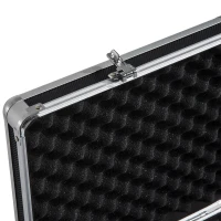 HomCom 11" Portable Aluminum Gun Case with Padded Interior and Combination Lock - Black(m-9)