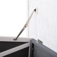 PawHut Large Wooden Dog House, Grey - Spacious Shelter for Pets, Perfect for Porch or Deck, 59" L(m-12)