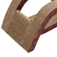 PawHut Arch Bridge Style Cat Scratcher Lounge Corrugated Cardboard Bed Play Toy(m-8)