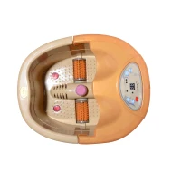 Soozier 8.5 Liter Bubbling Heated Manual Dual Foot Massager Bath With Timer(m-8)