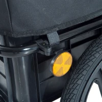 Aosom Bicycle Bike Cargo Trailer Steel Carrier Storage Cart Wheel Runner For Shopping - Black(m-11)