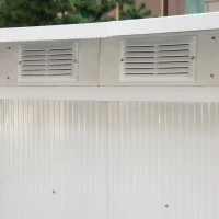 Outsunny Metal Outdoor Shed 9'x4' - Lockable Storage for Garden Tools, Lawn Equipment - Green(m-9)