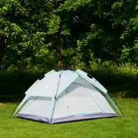 Outsunny 7' x 6' 2-Person Instant Tent with Rainfly - Green / Sky Blue(m-1)