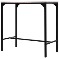 HOMCOM 3-piece Bar Table Set with High Back Stools, Industrial Counter Height(m-10)