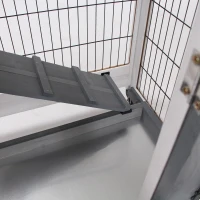 PawHut Deluxe Rabbit Hutch with Spacious Run, Indoor Bunny Cage, Pull-Out Tray for Easy Cleaning, Ideal for Small Animals(m-10)