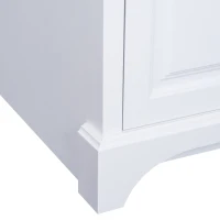 Kleankin 34” Modern Resin Single Resin Sink Bathroom Vanity Set - White(m-9)