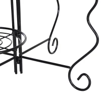 Outsunny 4-Tier Folding Flower Pot Stand Display Table for an Elegant Indoor/Outdoor Decorative Touch(m-10)