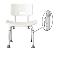 HomCom Adjustable Medical Shower Bench - White(m-4)