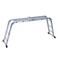 HomCom 12' Multi-Purpose Folding Scaffold Step Ladder(m-1)