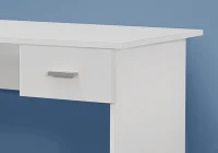 Monarch 3 Piece Computer Desk Set with Writing Desk, Bookcase and Multi-Purpose Storage Cart - White(m-3)