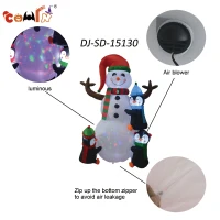 COMIN 6 Foot Tall Inflatable Snowman & Penguins Inflatable Christmas Yard Decoration(m-5)