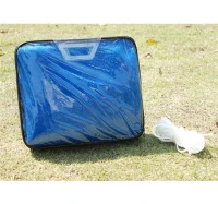 Outsunny 10' Triangle Outdoor Patio Portable Shade Canopy Sun Sail - Blue(m-2)