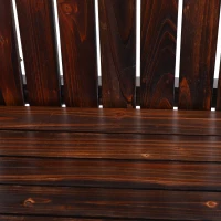 Outsunny Wooden Adirondack Chair, Classic Outdoor & Patio Seating, Durable Wood Construction, Brown(m-5)