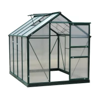 Outsunny 6' x 8' x 7' Polycarbonate Portable Walk-In Garden Greenhouse(m-1)